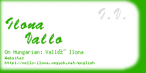 ilona vallo business card